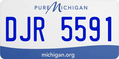 MI license plate DJR5591