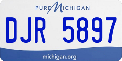 MI license plate DJR5897