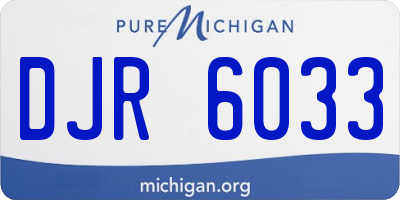 MI license plate DJR6033