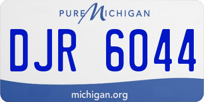 MI license plate DJR6044