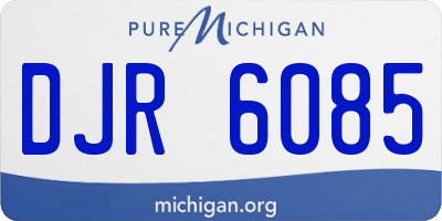 MI license plate DJR6085