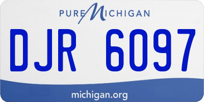 MI license plate DJR6097