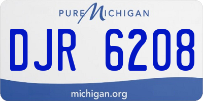 MI license plate DJR6208