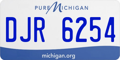 MI license plate DJR6254