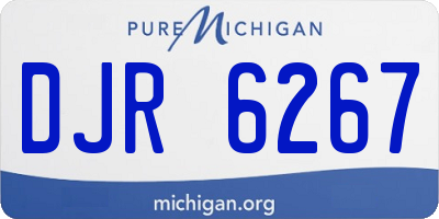 MI license plate DJR6267