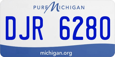MI license plate DJR6280