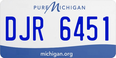 MI license plate DJR6451