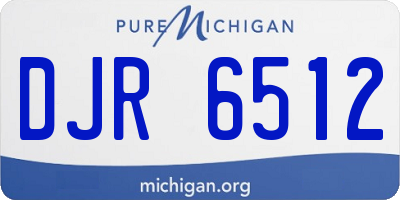 MI license plate DJR6512
