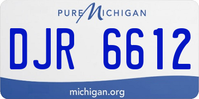 MI license plate DJR6612