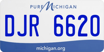 MI license plate DJR6620