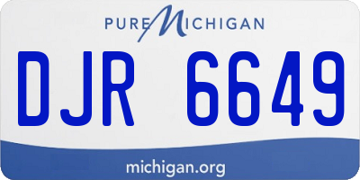 MI license plate DJR6649