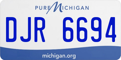 MI license plate DJR6694