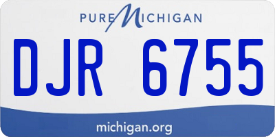 MI license plate DJR6755