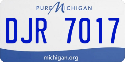 MI license plate DJR7017