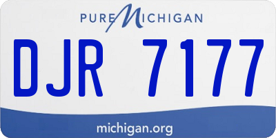 MI license plate DJR7177