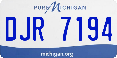 MI license plate DJR7194