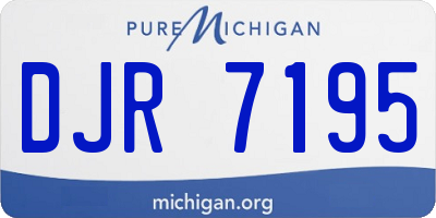 MI license plate DJR7195