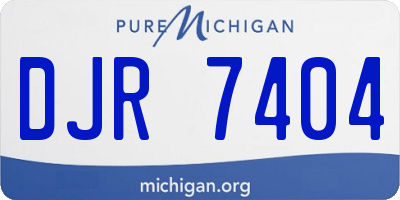 MI license plate DJR7404