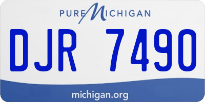 MI license plate DJR7490