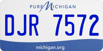 MI license plate DJR7572