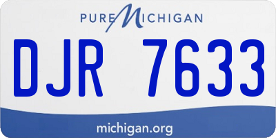 MI license plate DJR7633