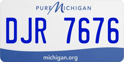 MI license plate DJR7676