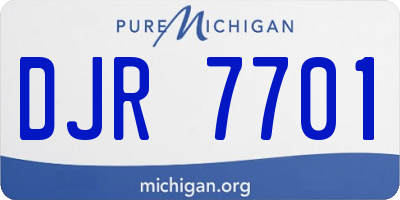 MI license plate DJR7701