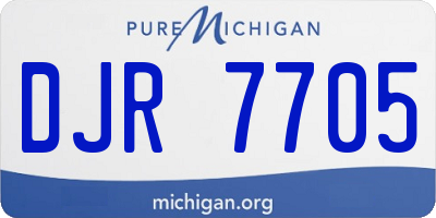 MI license plate DJR7705