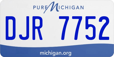 MI license plate DJR7752
