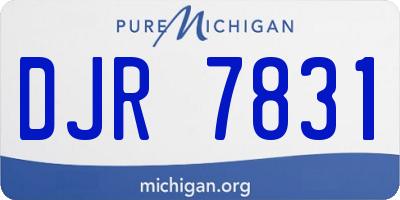 MI license plate DJR7831