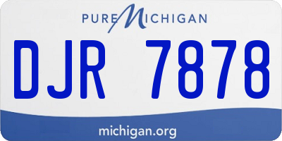 MI license plate DJR7878