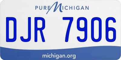 MI license plate DJR7906