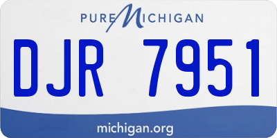 MI license plate DJR7951