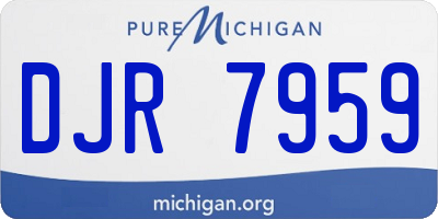 MI license plate DJR7959