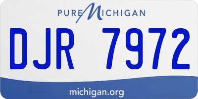 MI license plate DJR7972