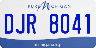 MI license plate DJR8041
