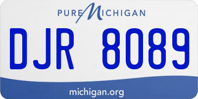 MI license plate DJR8089