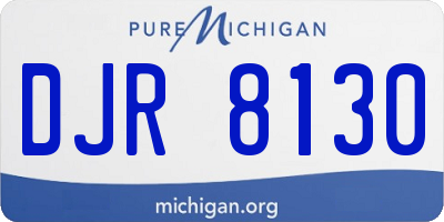 MI license plate DJR8130