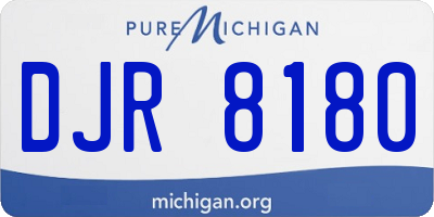 MI license plate DJR8180