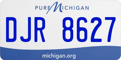 MI license plate DJR8627