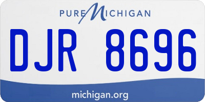 MI license plate DJR8696