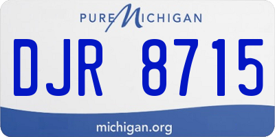 MI license plate DJR8715