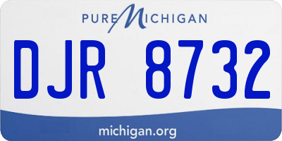 MI license plate DJR8732