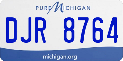 MI license plate DJR8764