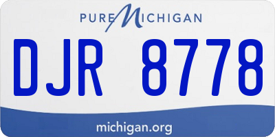MI license plate DJR8778