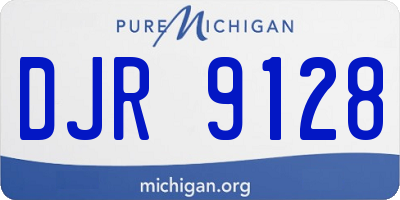 MI license plate DJR9128
