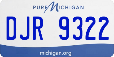 MI license plate DJR9322