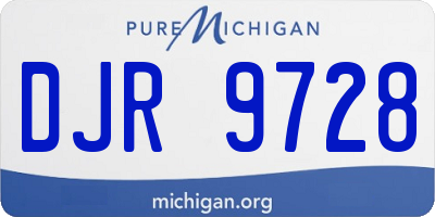MI license plate DJR9728