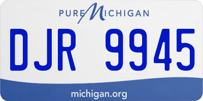 MI license plate DJR9945