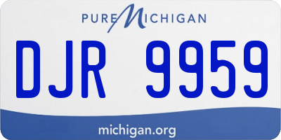 MI license plate DJR9959